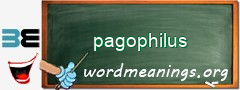 WordMeaning blackboard for pagophilus